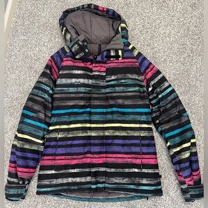 Burton Multicolor Striped Medium ski/snowboard winter Jacket